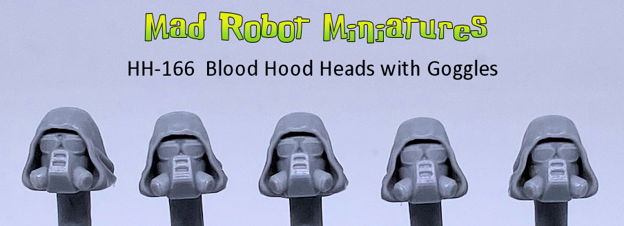 Blood Hoods Heads with Goggles