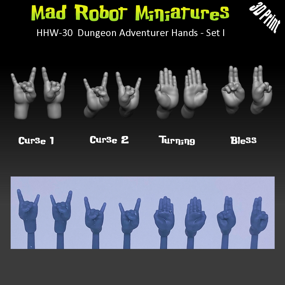 Dungeon Adventurer Hands - Set 1