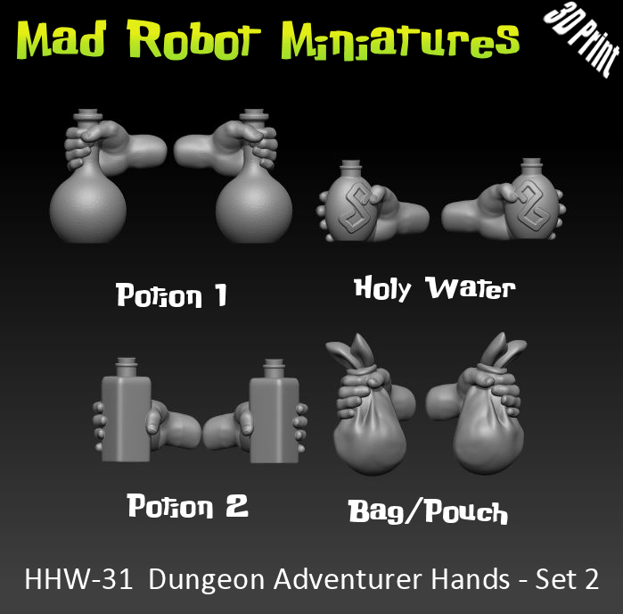Dungeon Adventurer Hands - Set 2