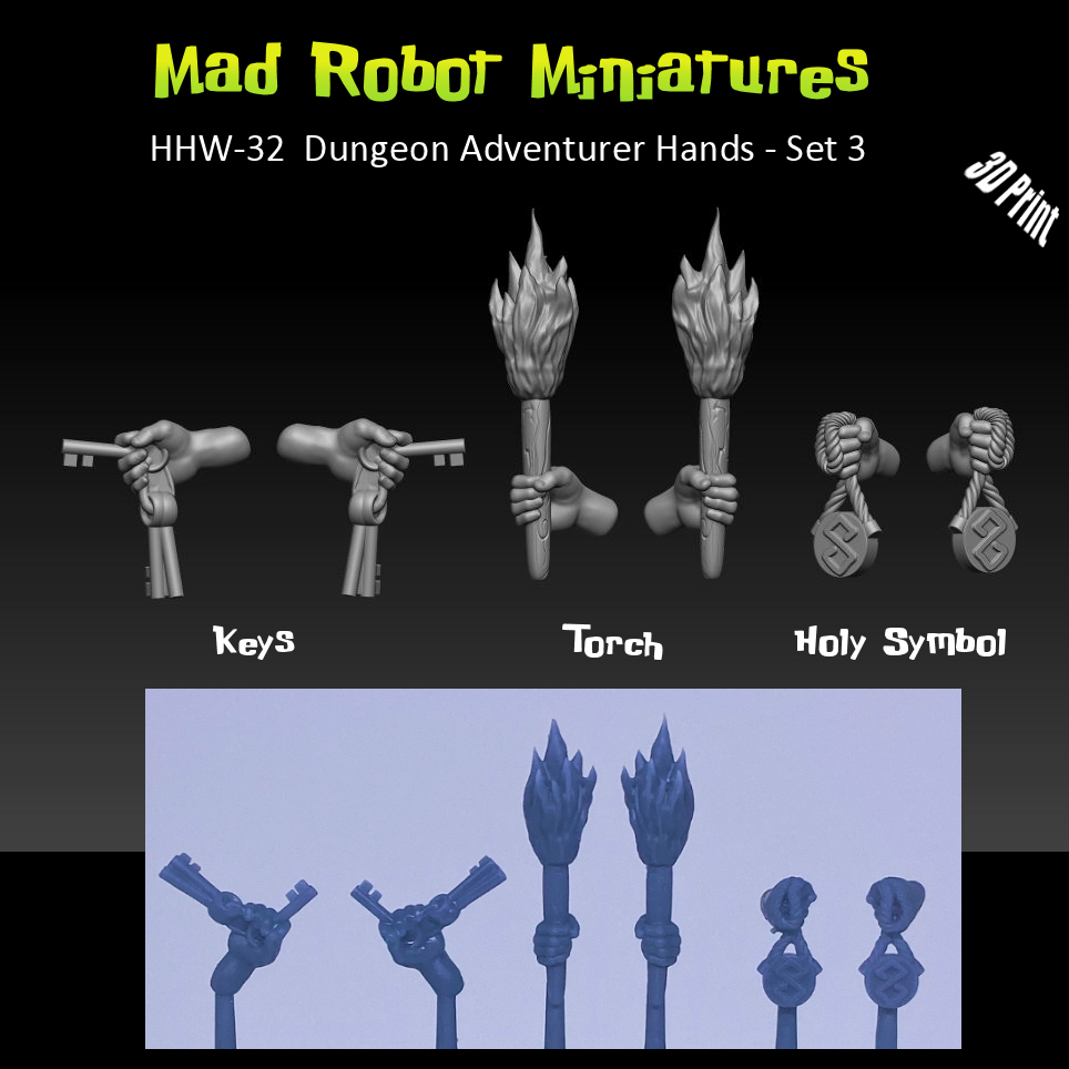 Dungeon Adventurer Hands - Set 3
